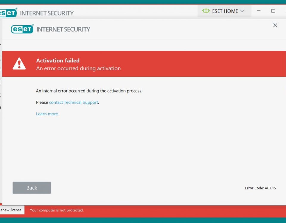 آموزش حل و رفع مشکل خطای Error Code ACT.15